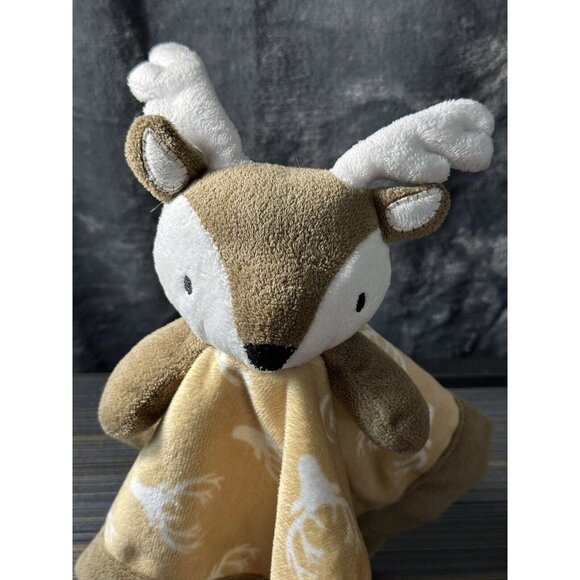 Levtex Baby Brown Deer Lovey Reindeer Security Blanket Stuffed Animal Toy - Picture 10 of 11